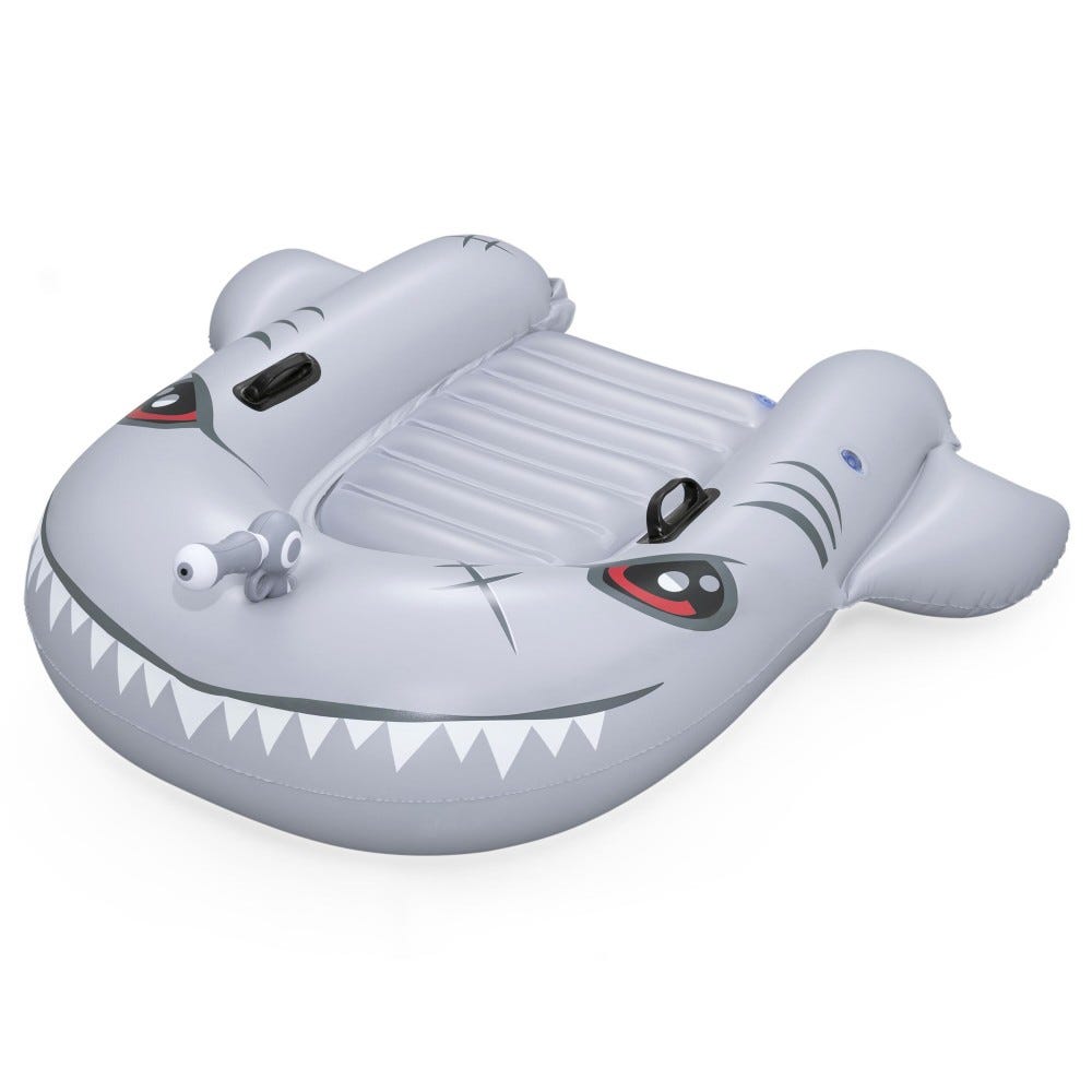 Anneau de bain gonflable requin pour piscine pour bébé avec poignée Anneau de bain gonflable requin pour piscine pour bébé avec poignée