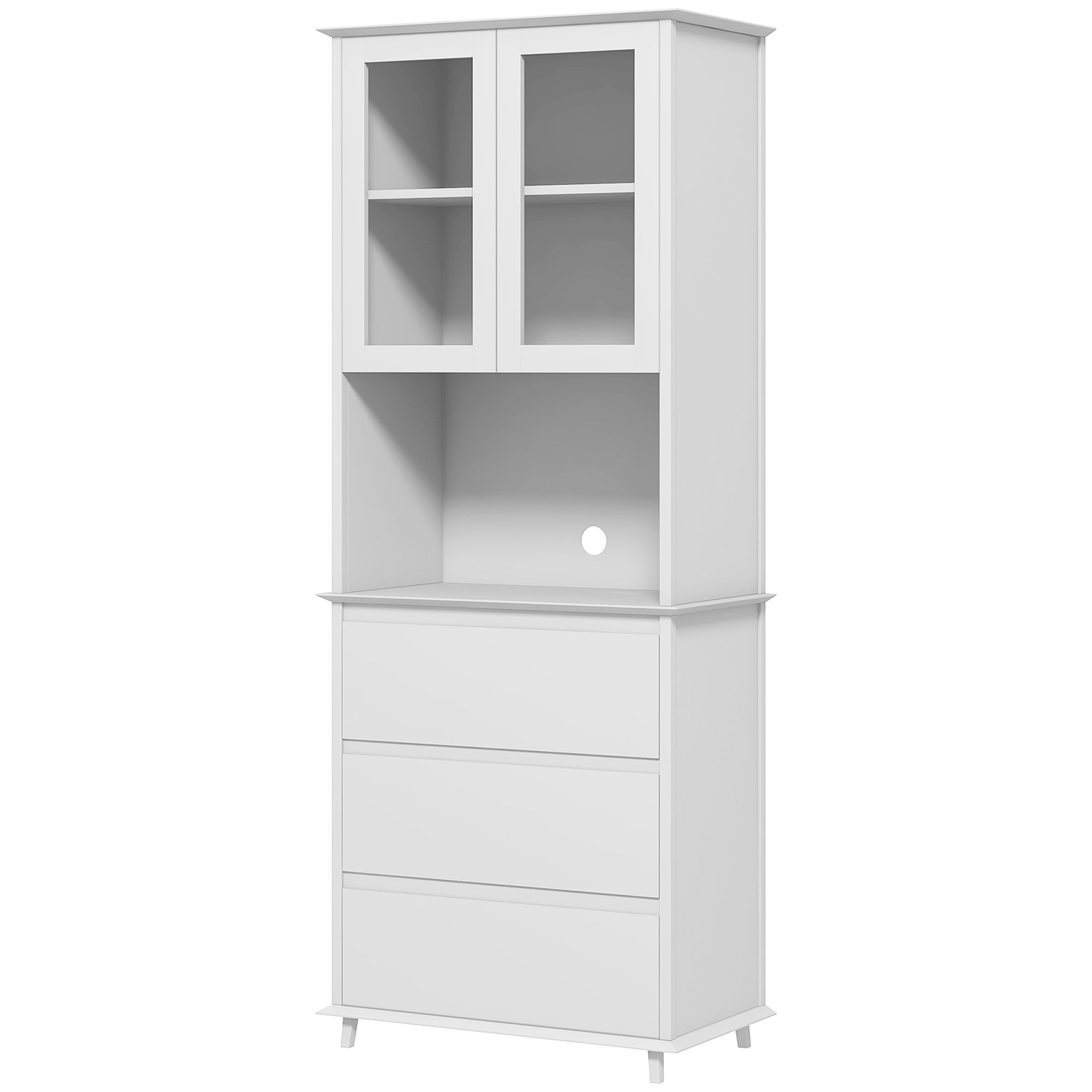 Lazy Susan Giradischi 2 Livelli Regolabile 25 Cm – Portaspezie Per Dispensa, Bagno E Cucina, Vassoio Trasparente Con 3 Contenitori, Bianco