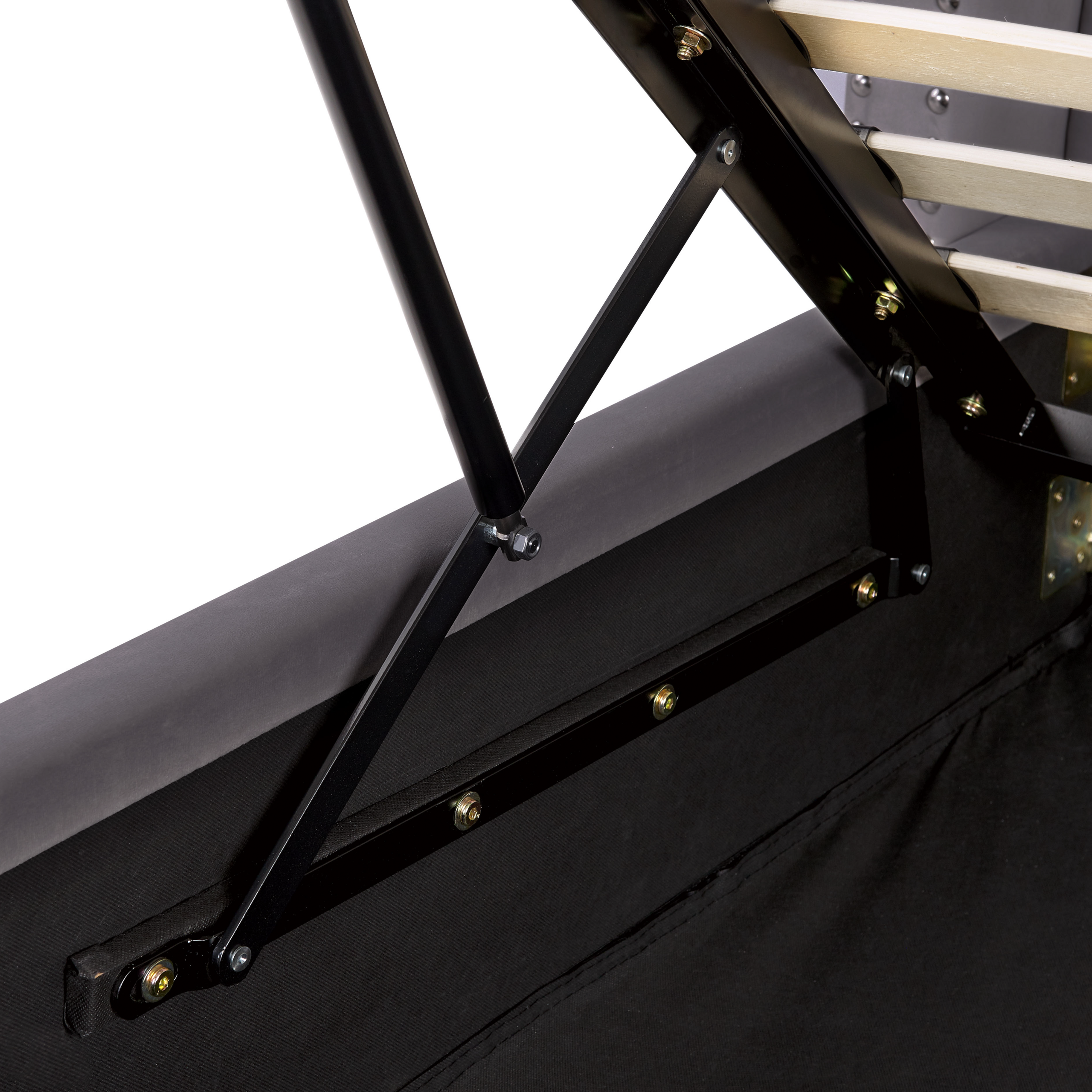 Letto contenitore Velluto LUBBON 140 x 200 cm Grigio - 7