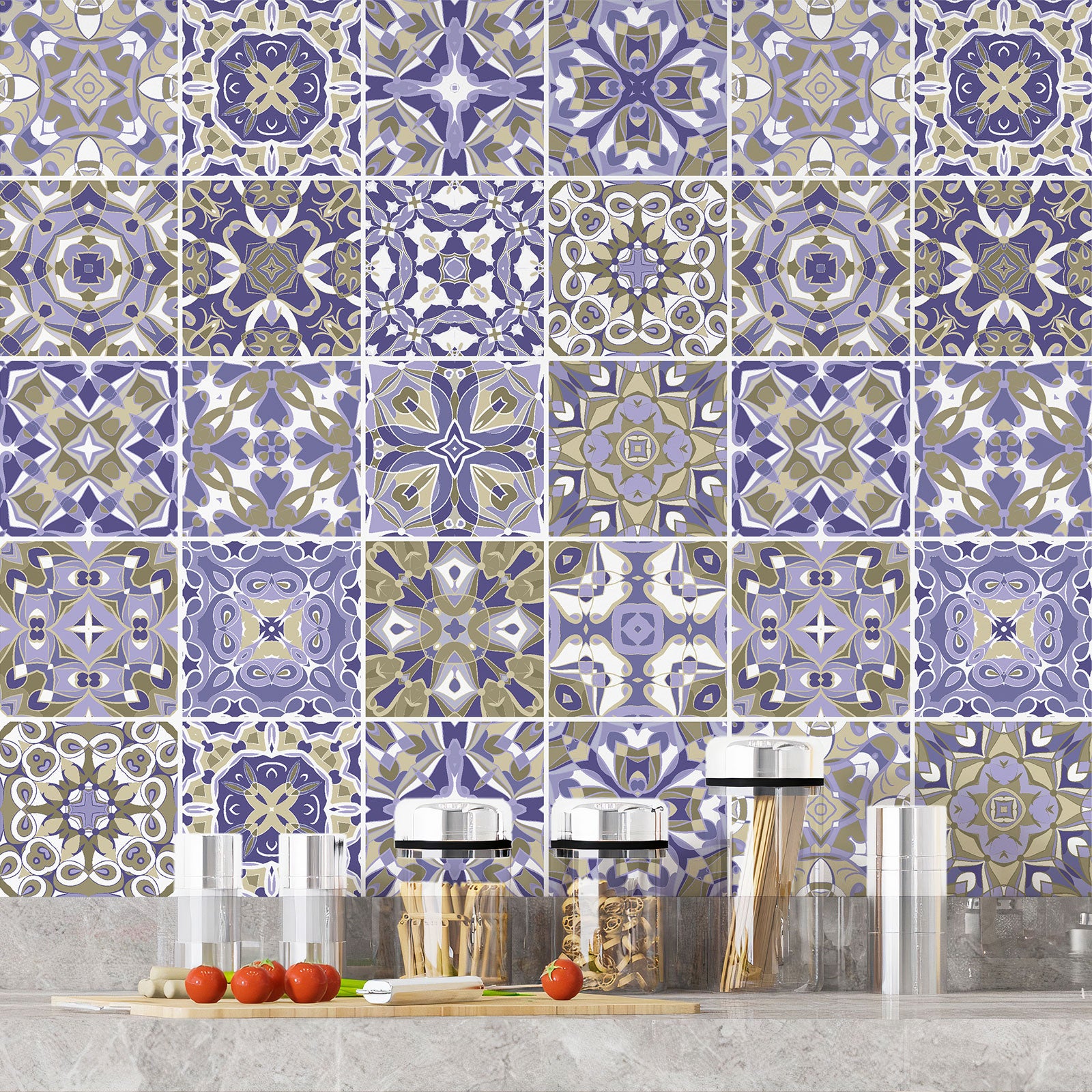 Vinilo adhesivos decorativos para azulejos - baldosas de cemento