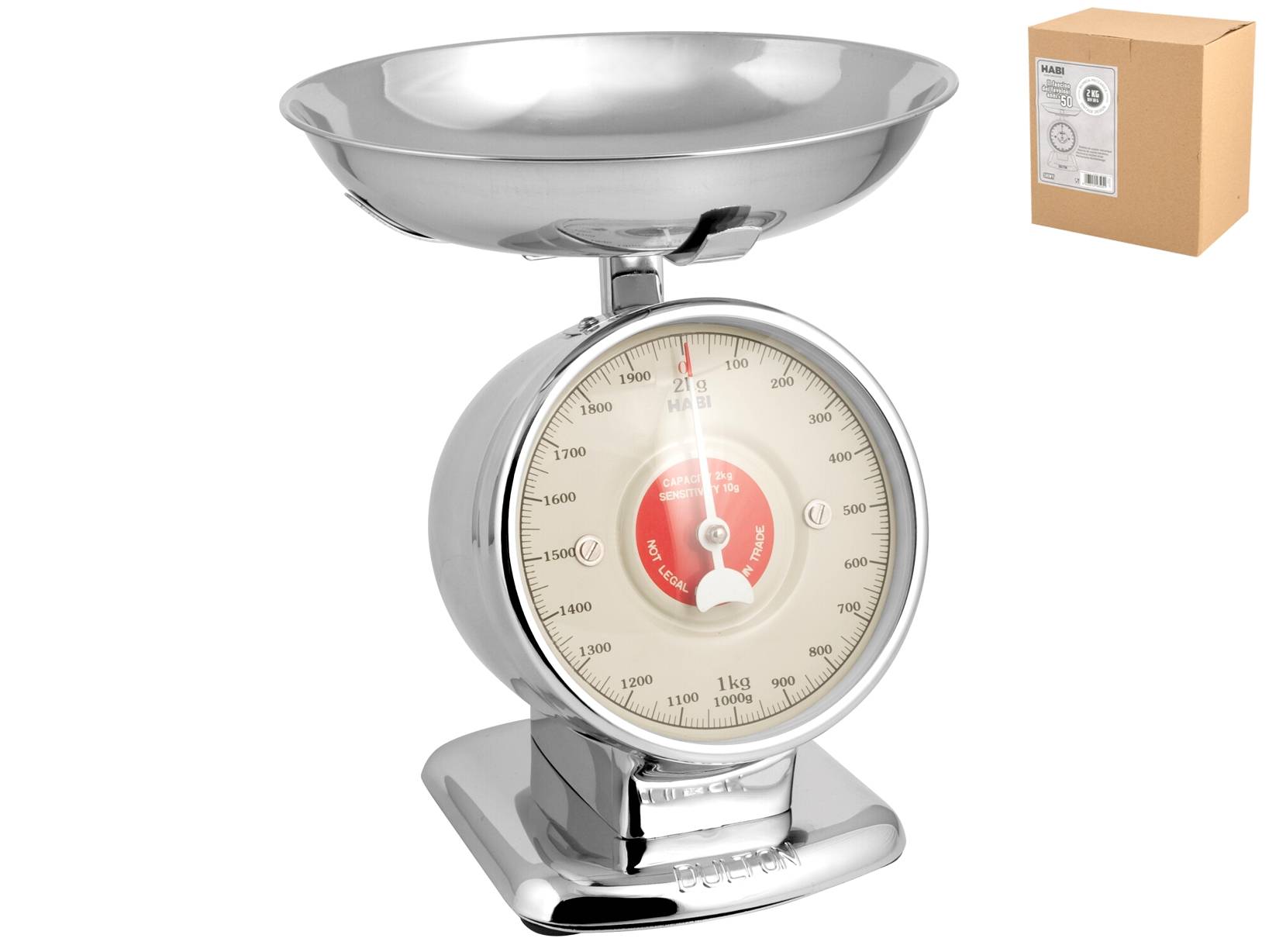 Dulton Balance de cuisine mécanique chromée Kg2 Habi | Leroy Merlin