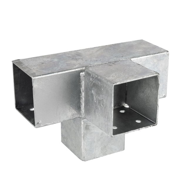 Wovar Connexion d'angle de Pergola avec Mètre pour poteaux 7 x 7 cm Modèle Cube - Par Pièce
