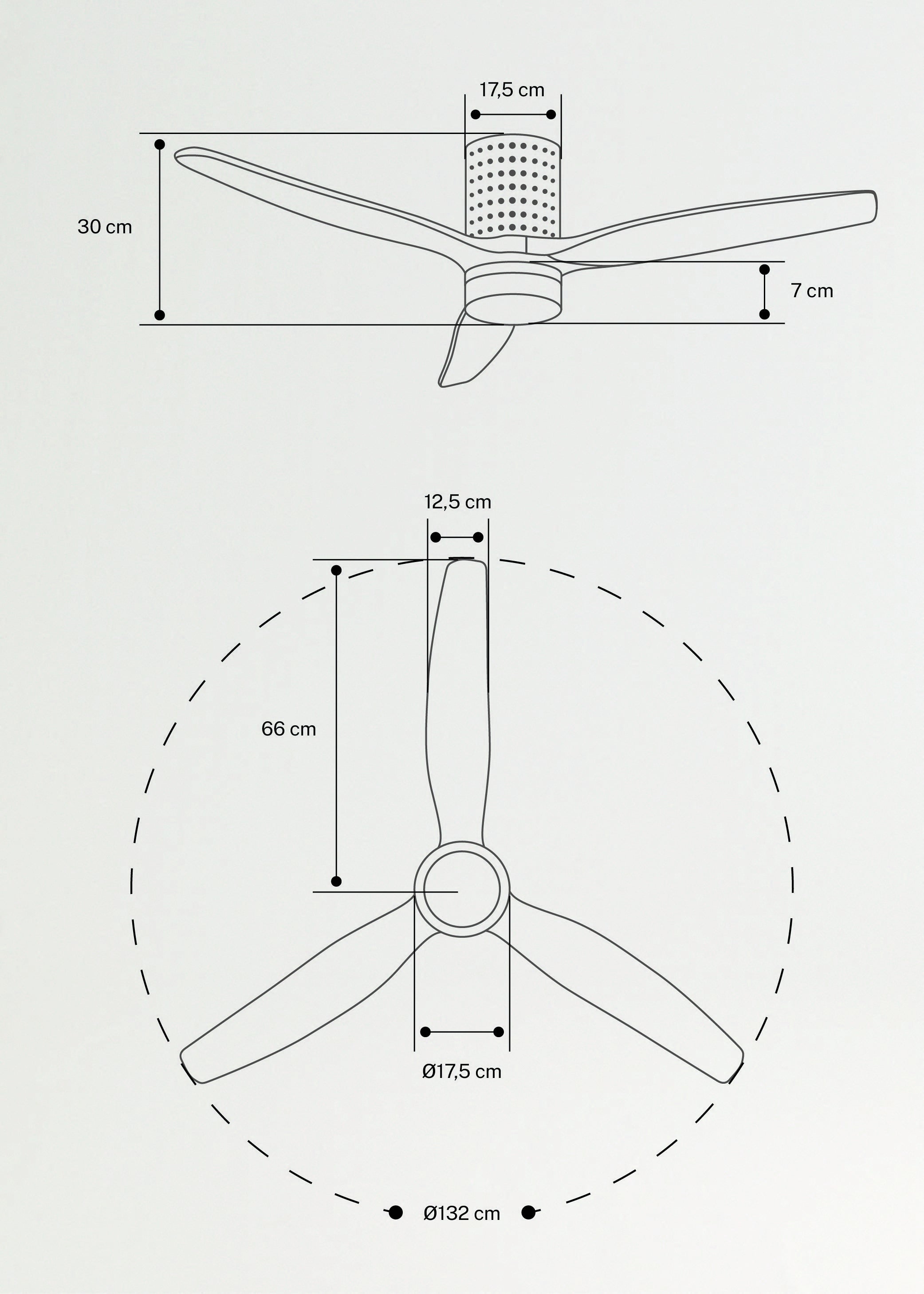 WIND CALM RATTAN M - Ventilador de teto 40W silencioso Ø132 cm com luz LED no corpo e lâmpada - Com luz - sem wifi - 8