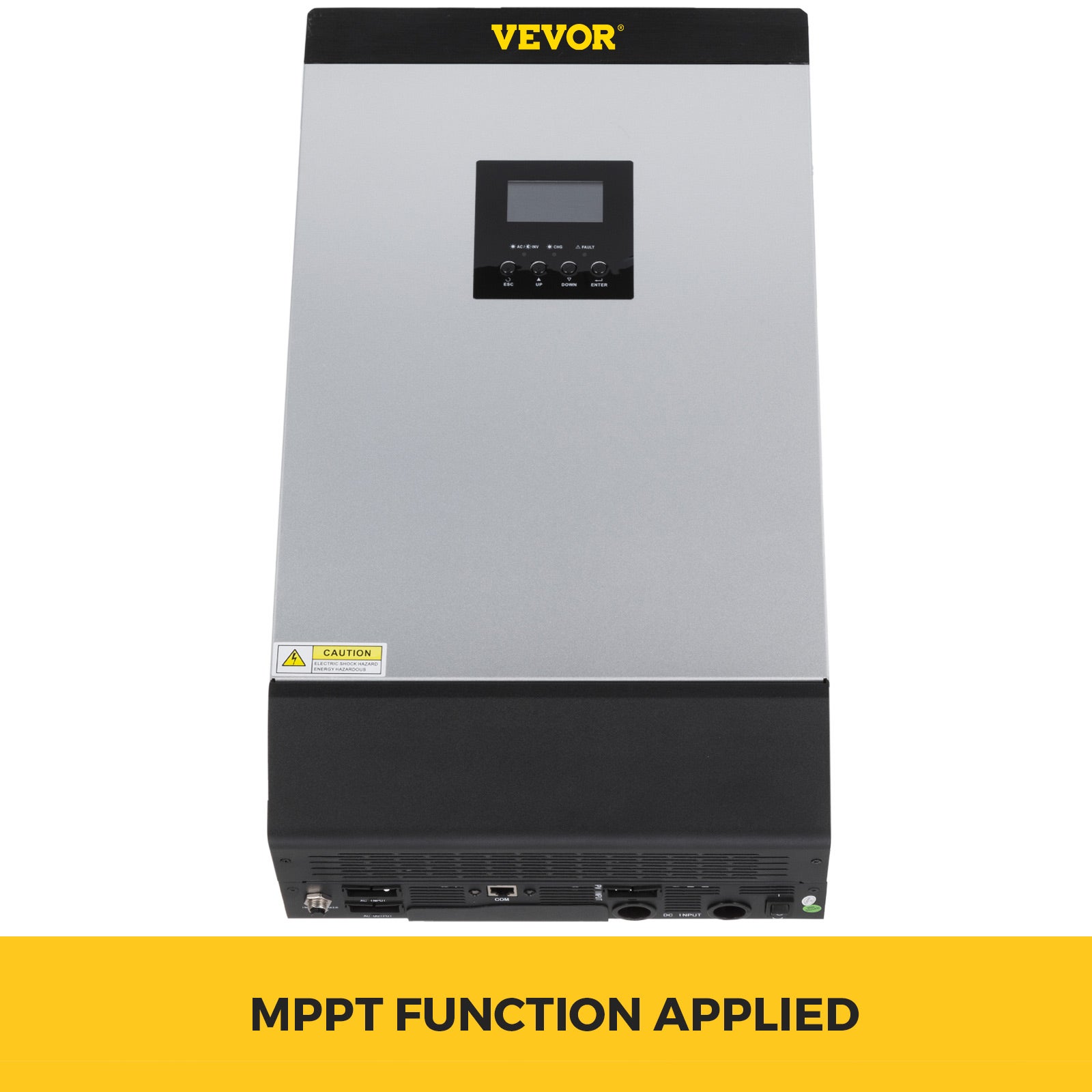 Onduleur Solaire Hybride VEVOR 5000VA DC 48V AC 230V Convertisseur Pur Sinus LCD avec Chargeur Secteur Contrôleur Solaire MPPT pour Appareil à Moteur - 4