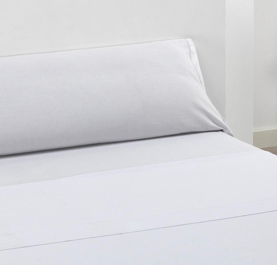 Juego de sábanas liso 100% Algodón Blanco cama de 90cm Donegal Collections - 2