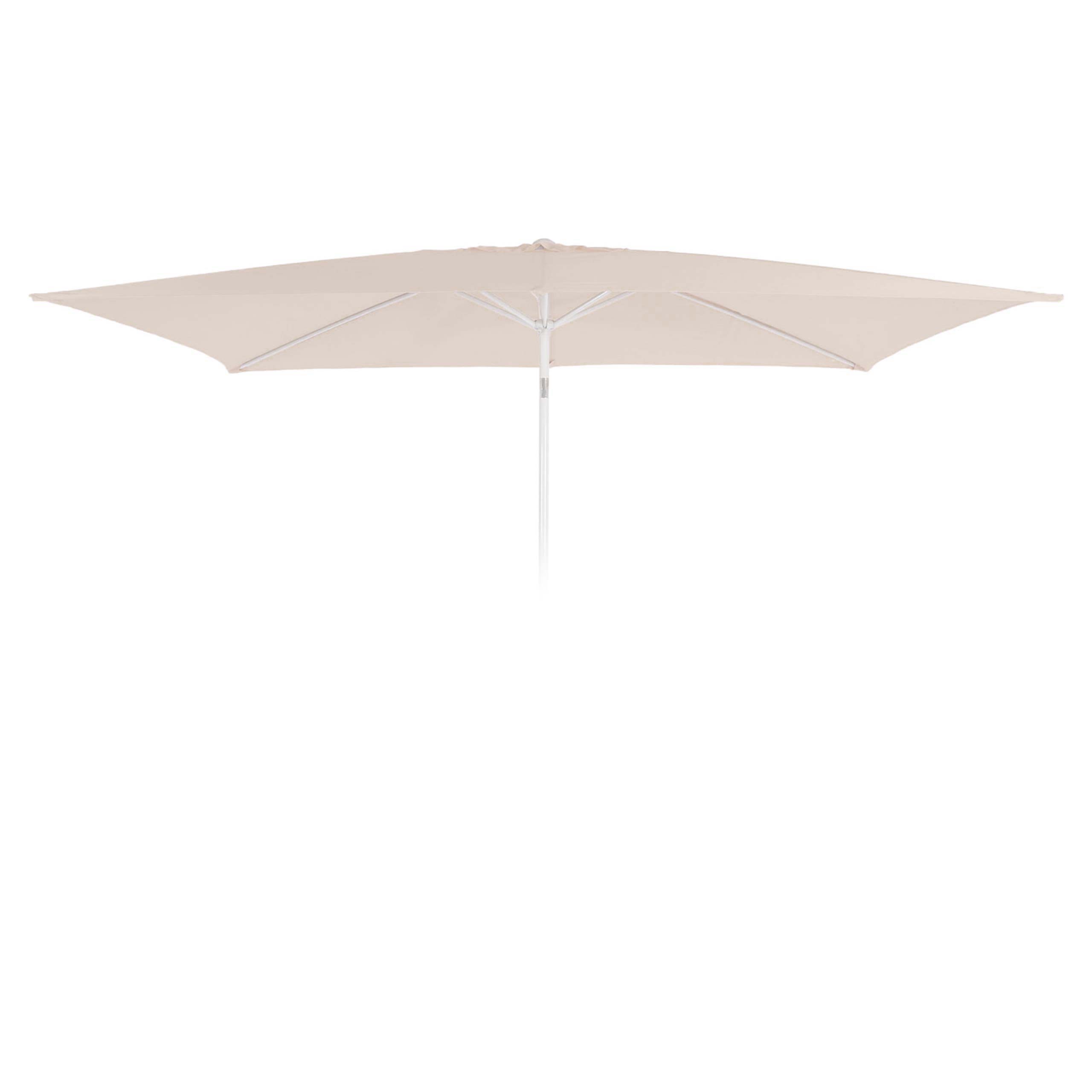 Pokrowiec wymienny na parasol N23, pokrowiec wymienny na parasol, 2x3m prostokątny materiał/tkanina 4,5kg UV 50+ ~ kremowy