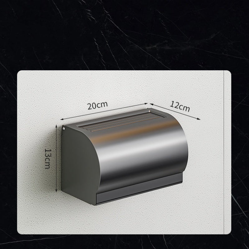 Uchwyt na papier toaletowy do łazienki, uchwyt na rolkę papieru, dozownik papieru toaletowego, bez otworów, 20×12×13 cm - Szary - 2