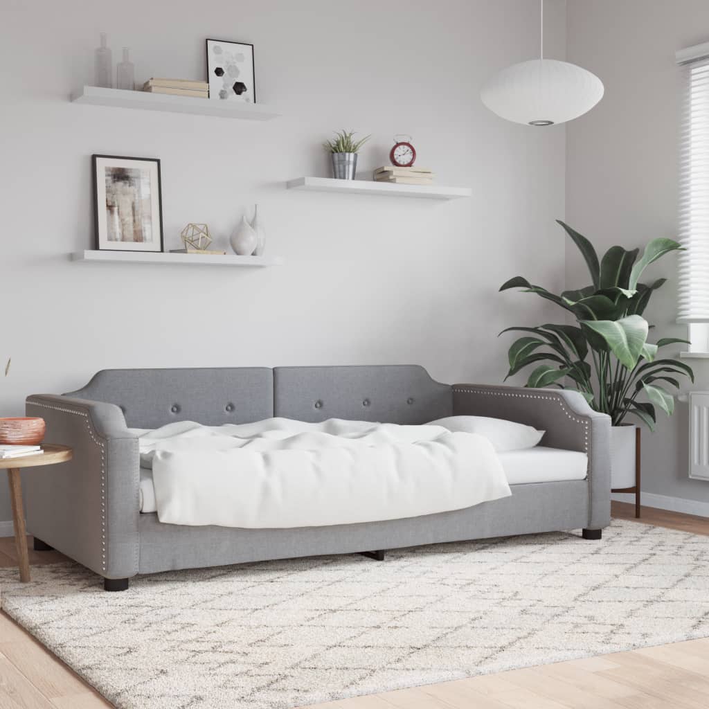 Maison Exclusive - Lit de repos gris clair 100x200 cm tissu | Leroy Merlin