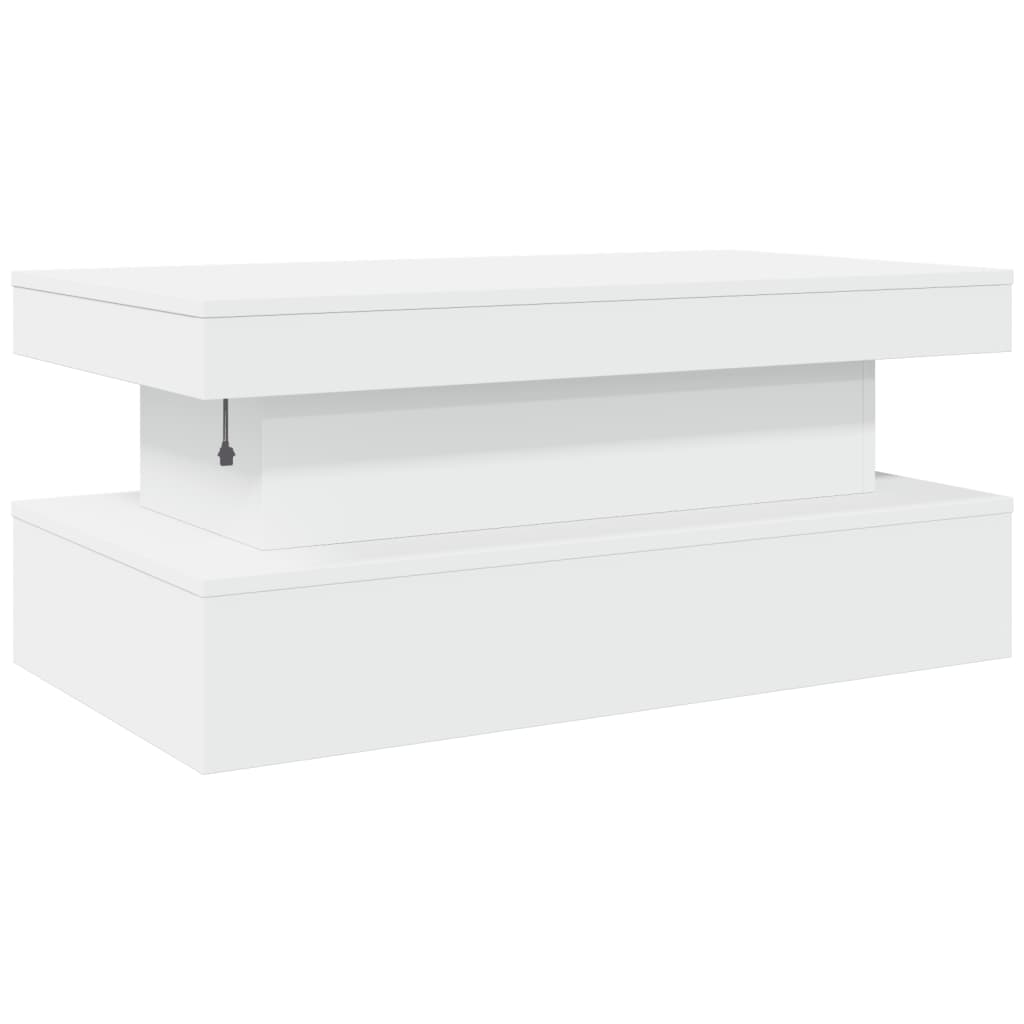 Maison Exclusive - Table basse avec lumières LED blanc 90x50x40 cm - 9
