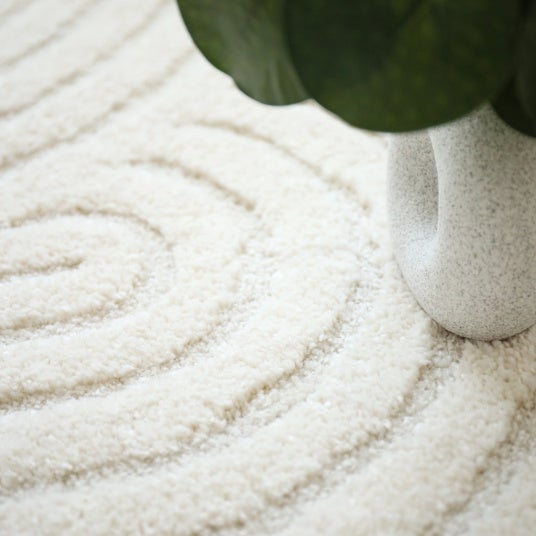 Tapis de salon en relief - Circle - Courbe crème - 120 x 170 cm - 5