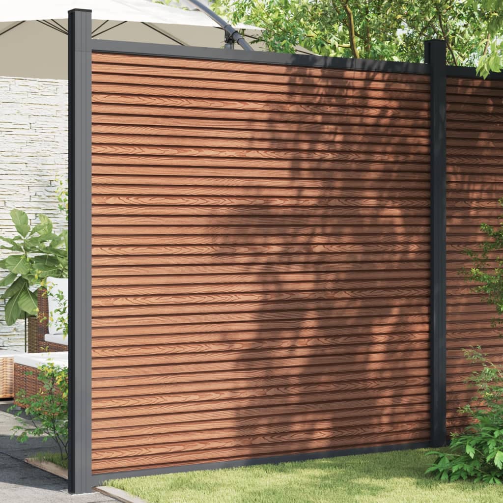 Vidaxl Panel De Valla Wpc 180X186 Cm Marrón , Leroy Merlin