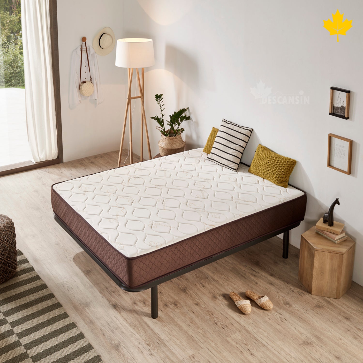 Pack Colchón Descansin + Somier con patas 190x200 | Ideal para Personas con Dolores de Espalda | Alta Firmeza | Silencioso - 9