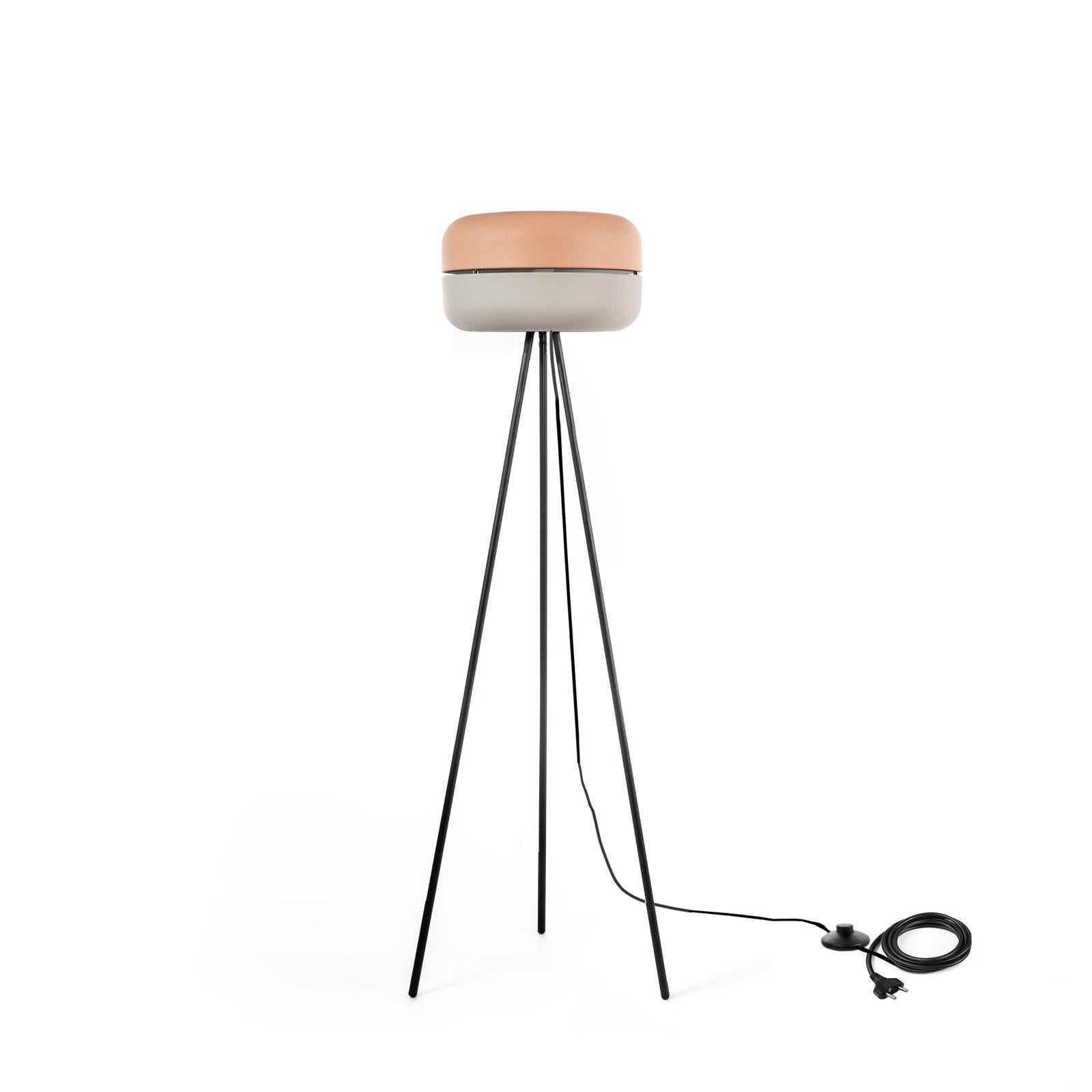 Idra - Czarna metalowa lampa podłogowa