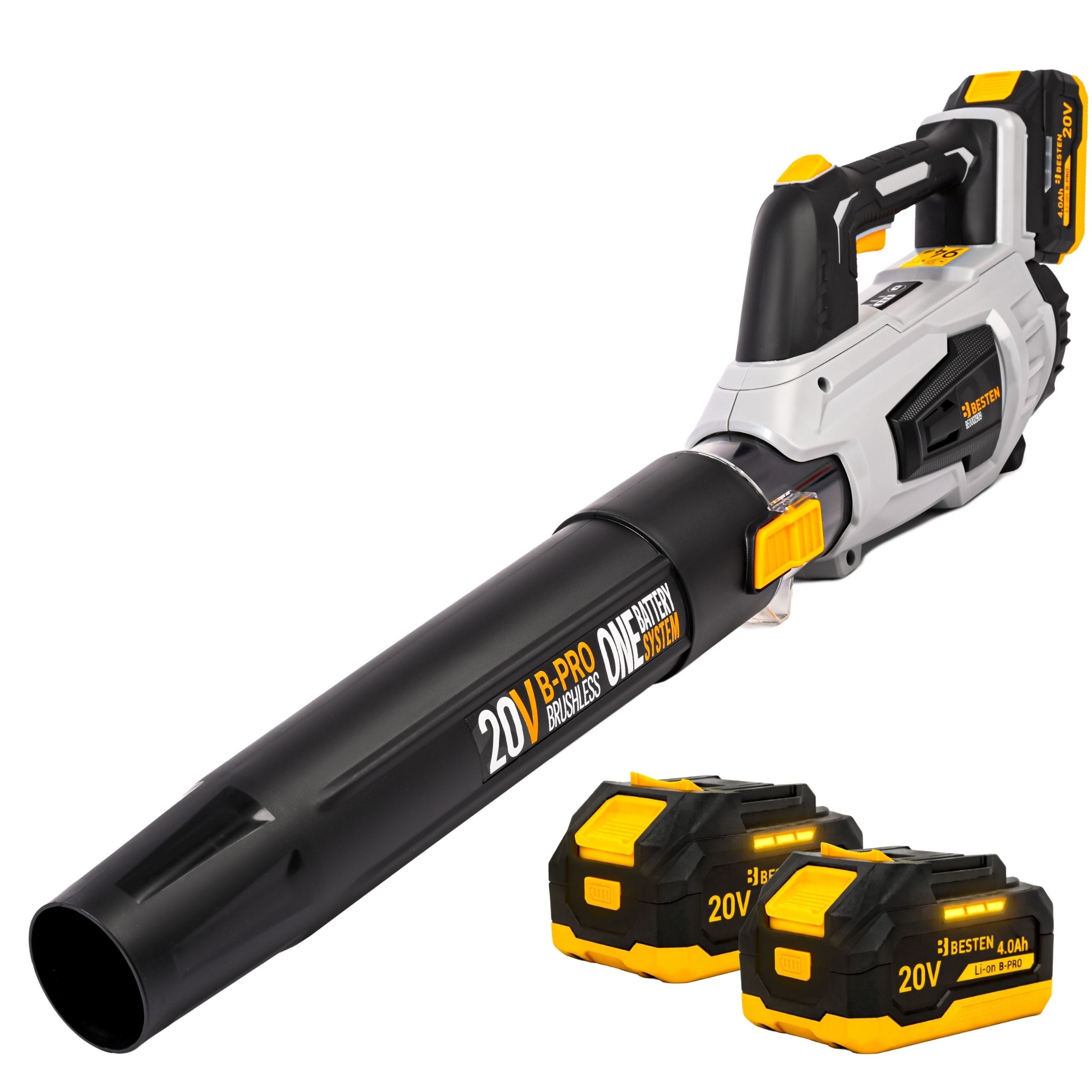 ENG PRO Soffiatore a batteria Soffiatore foglie 20V| Linea Professionale a Batteria ONE4ALL | Potenza di Soffiaggio 68 m3/h e Velocità aria 180 km/h | 1 Batteria 2.0 Ah ENG PRO Soffiatore a batteria Soffiatore foglie 20V| Linea Professionale a Batteria ONE4ALL | Potenza di Soffiaggio 68 m3/h e Velocità aria 180 km/h | 1 Batteria 2.0 Ah