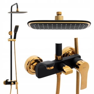 Rubinetto Da Bagno Nero A Parete Con Doccetta – Miscelatore Monocomando, Tubo 1,5m – Design Moderno E Antigraffio