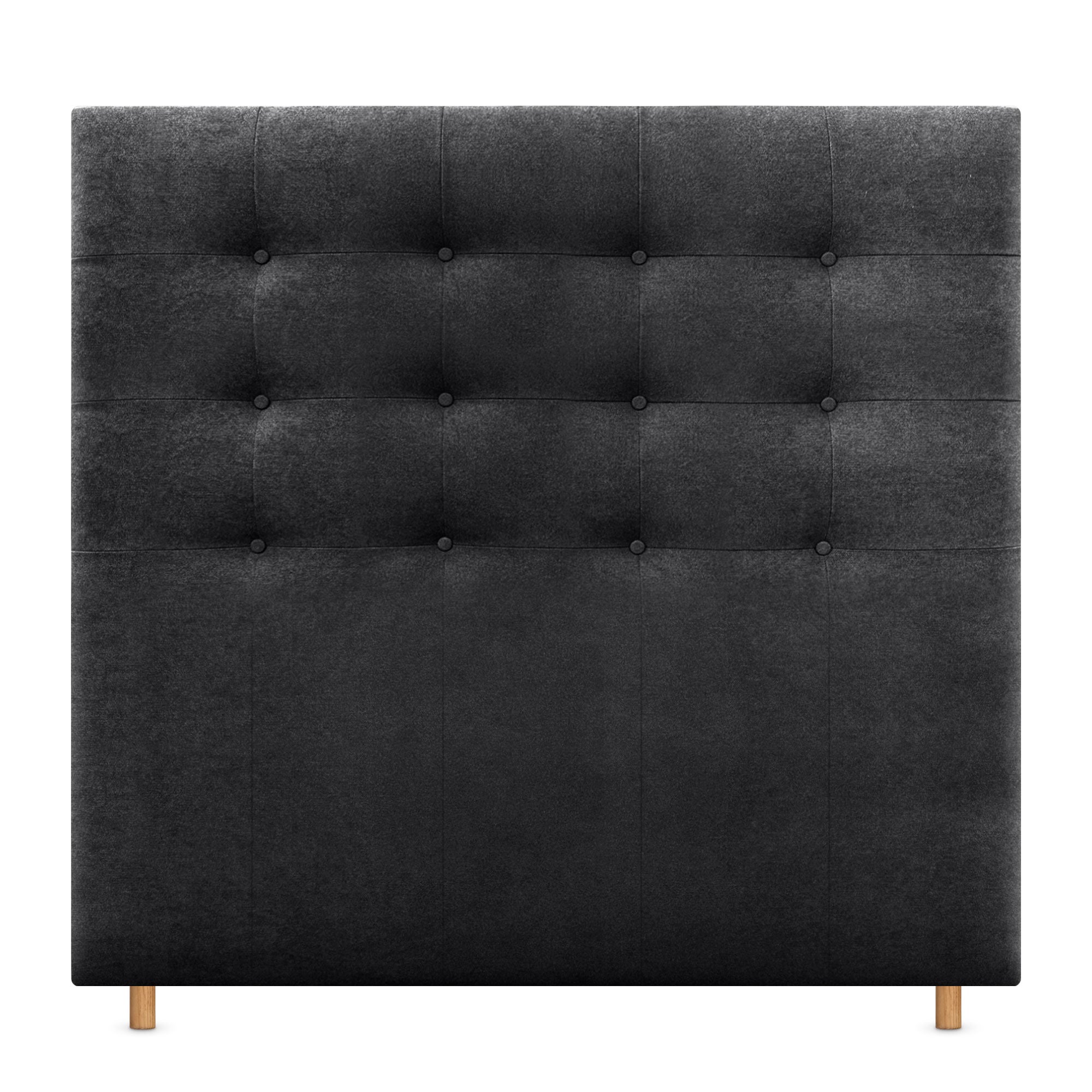 DHOME Cabecero de Tela Aqualine Capitoné Hasta el Suelo 150x120cm Camas 150 - Negro - 3