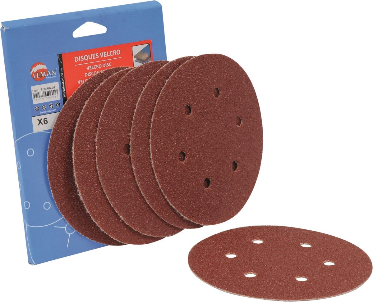 5 Disques Abrasifs Auto-agrippant Triangulaires - 6 Trous - Corindon - Grain 120