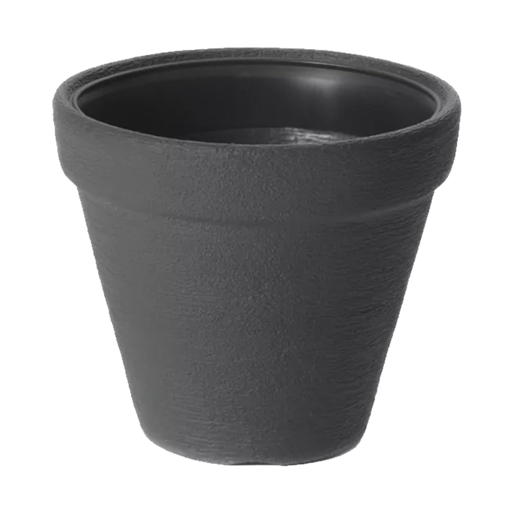 Vaso Rotondo Prosperplast Splofy 11,5L – Plastica Effetto Tessuto, Colore Antracite, 29,5x24,9 Cm
