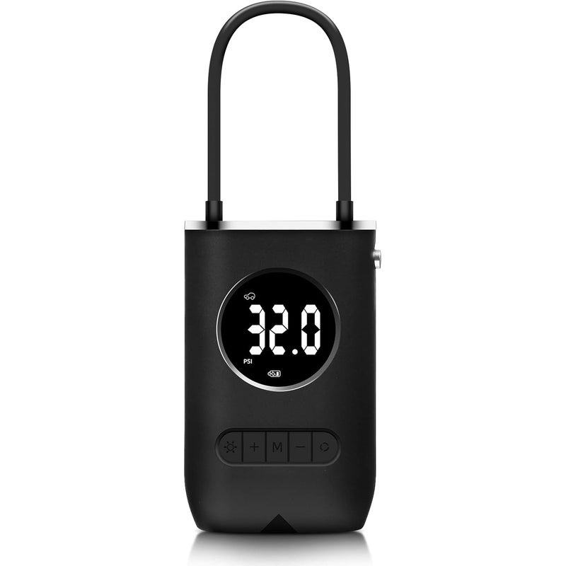 Przenośna bezprzewodowa pompka do opon, kompresor powietrza do opon 150 PSI z możliwością ładowania, pompa z automatycznym wyłączaniem, diodami LED i