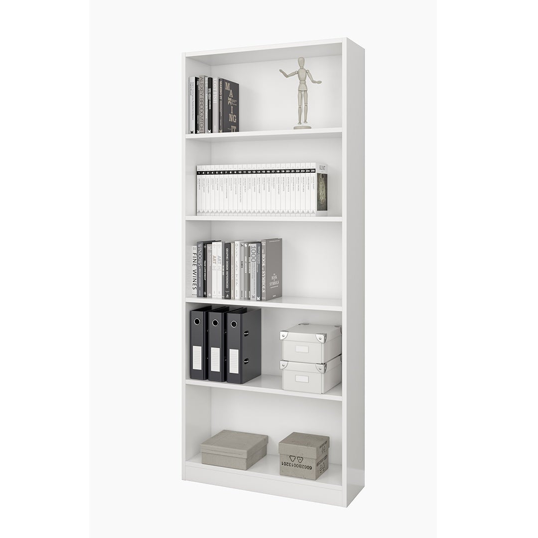 Bibliothèque pour Séjour en melaminé Blanc H. 20 x l. 80 x P. 28 cm - 4