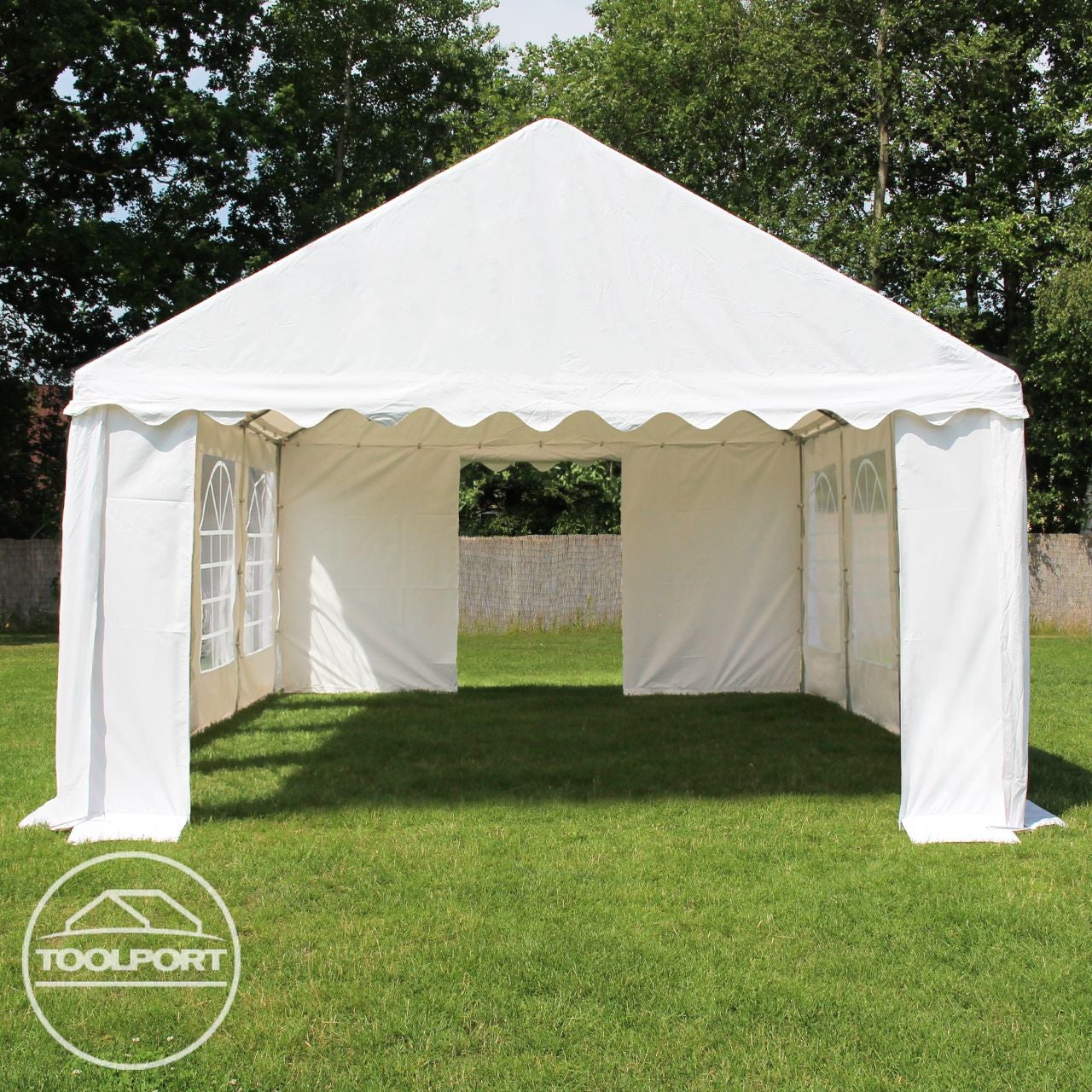 TOOLPORT 6x8 m Tente de réception / Barnum blanc toile de haute qualité PVC 700 N - 3