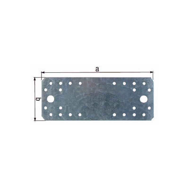 GAH Alberts flat connector EN 14545:29-2 L 80 mm B 40 mm S 2 mm steel sdmverz. - 331429