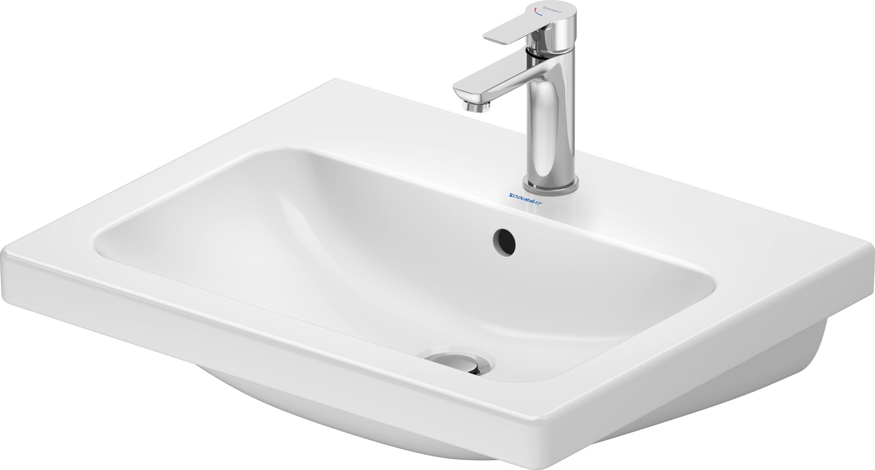 Duravit D-Code lavabo, avec trou pour robinetterie, avec trop-plein ...
