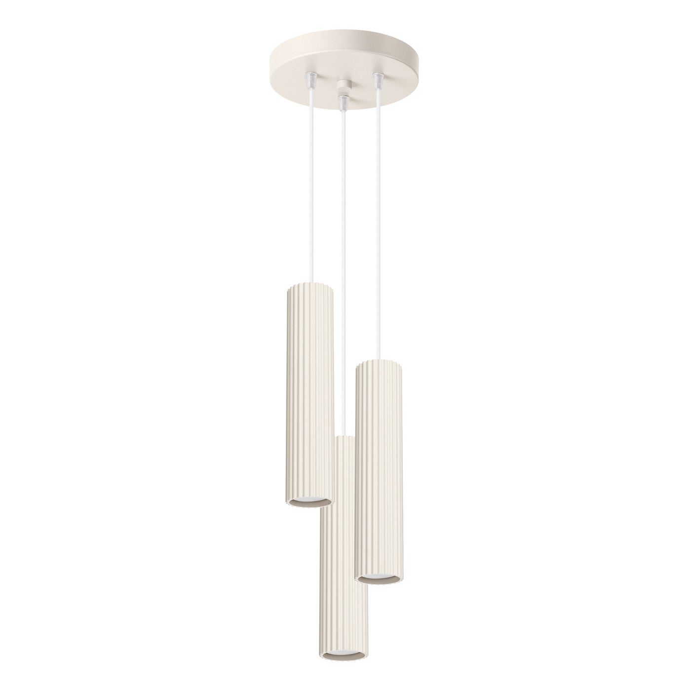 Lampa wisząca Karbon beżowa 3xGU10x10W nowoczesna wym: 108 x 19,5 x 19,5 cm aluminium Sollux Lighting