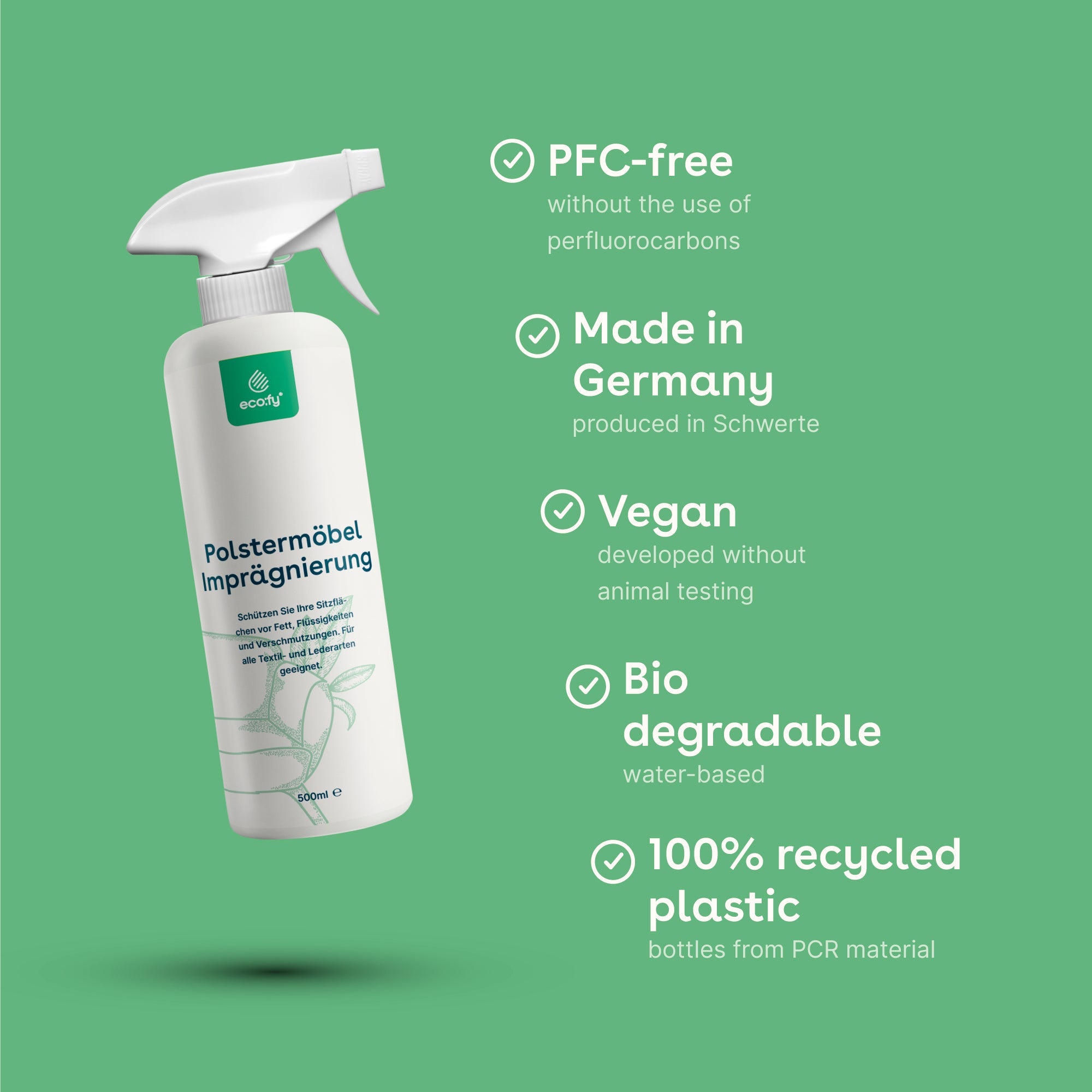eco:fy Spray de impregnação para estofos • proteção sustentável • 2.5l - 3