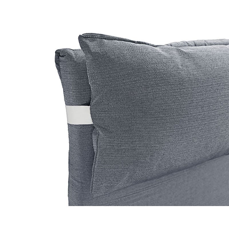 Colchón Desenfundable para Tumbona con Cojín 180x60x6 cm Gris Oscuro Acomoda Textil. - 3