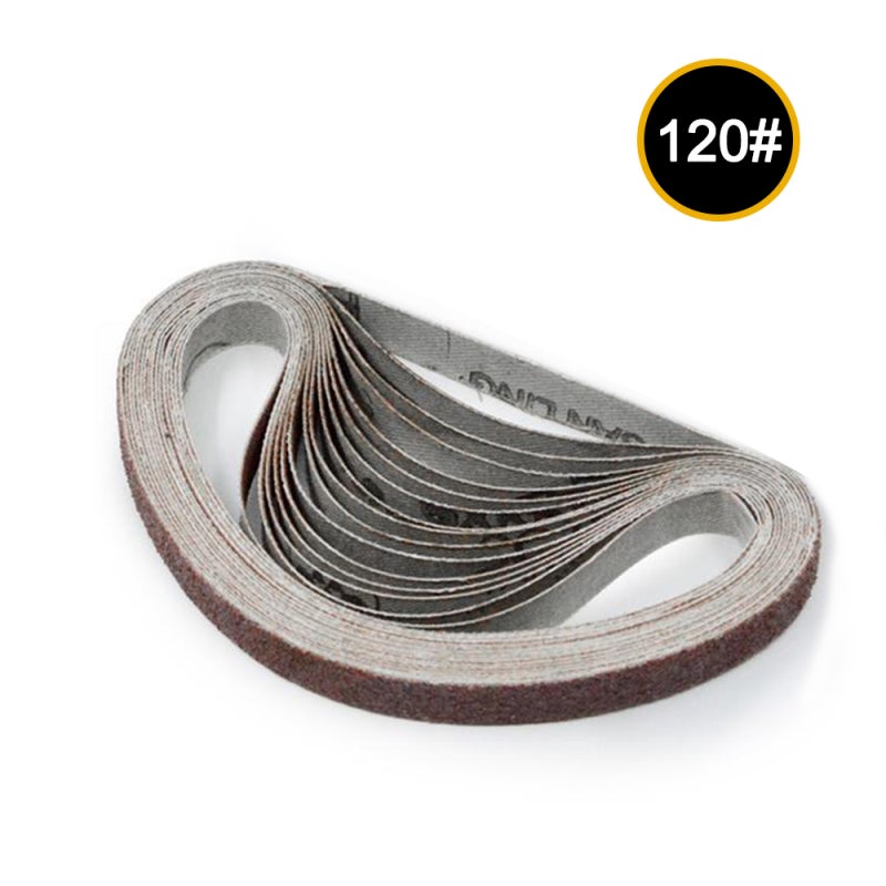 Lijadora De Banda FOXBC 10 Piezas – Granos 60 80 120 240 – 1x30 Pulgadas (25x762mm) – Abrasivo óxido De Aluminio