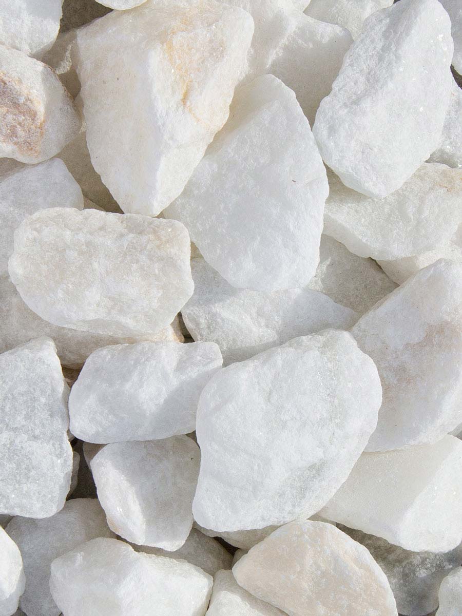 Gravier Carrara Blanc 15-25mm - Sac 1kg Lavé - Décor Jardin, Bassin, Allées - Résistant Intempéries