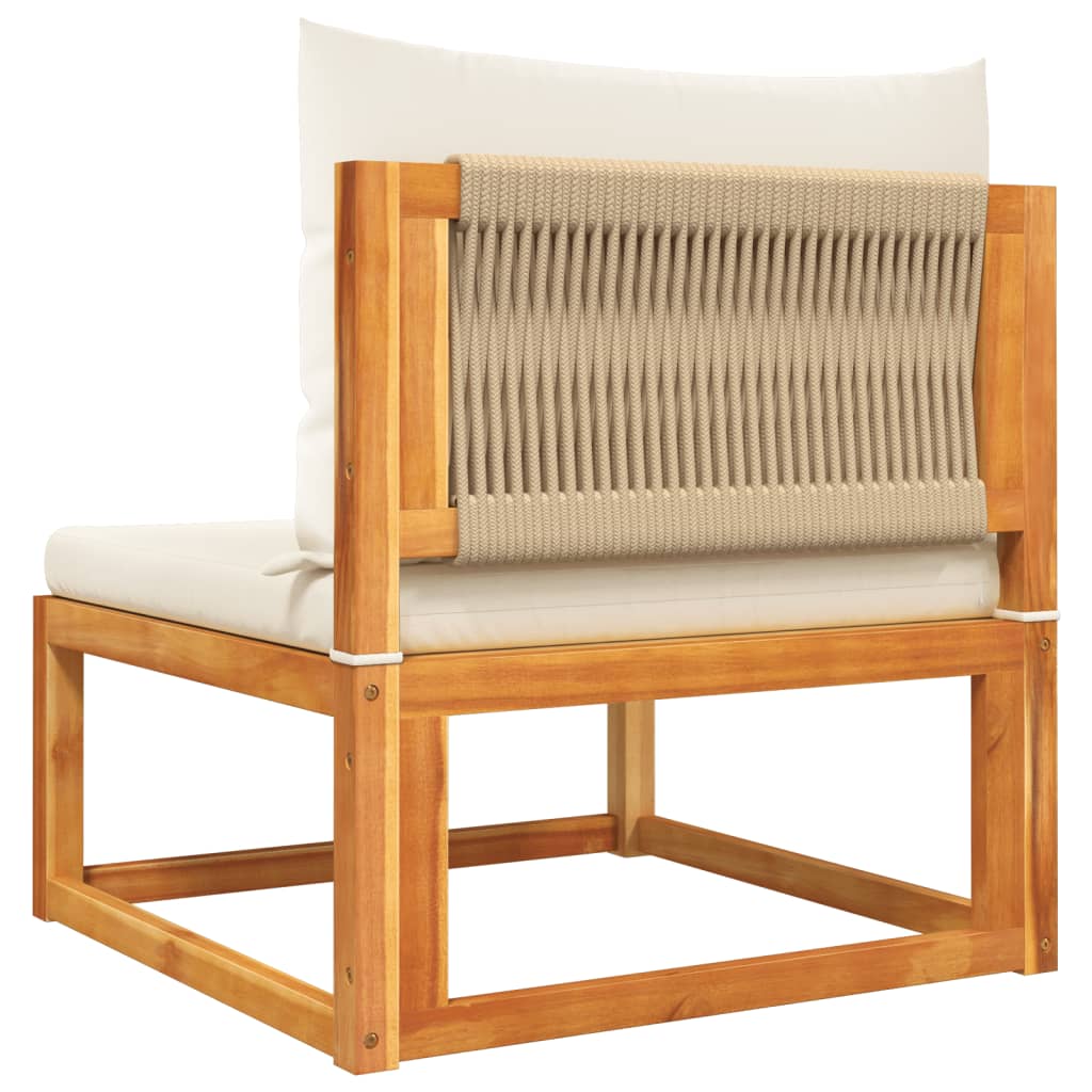 Salon bas de jardin en bois Marron 3 personnes - 7