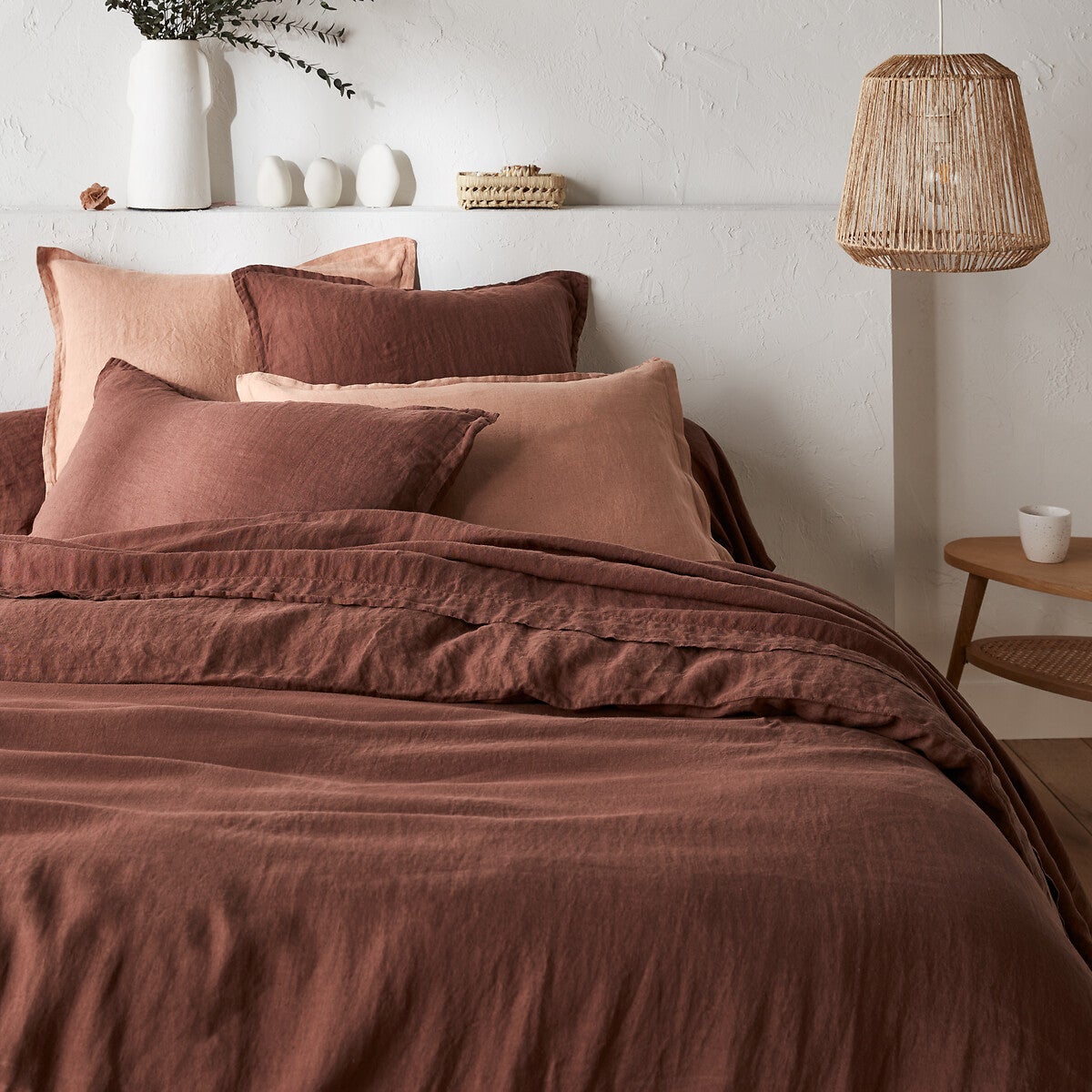 Housse de couette en lin lavé, Linot - Ecorce - 240 x 220 cm