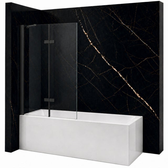 SILLA Parawan nawannowy GARETT 2-skrzydłowy 120x150 cm Ruchomy Czarny