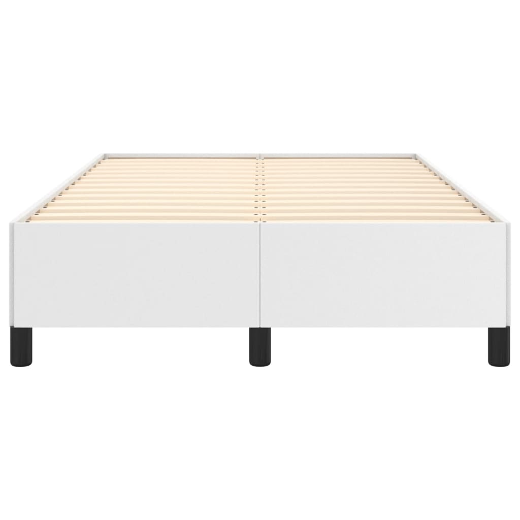 Cadre de lit sans matelas blanc 120 x 190 cm similicuir - 5
