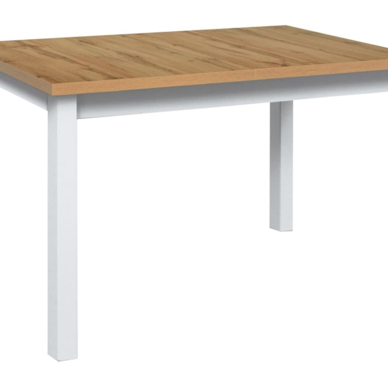 Elegancki rozkładany stół kuchenny Max V – Dąb Wotan na białych nogach, funkcjonalność i styl