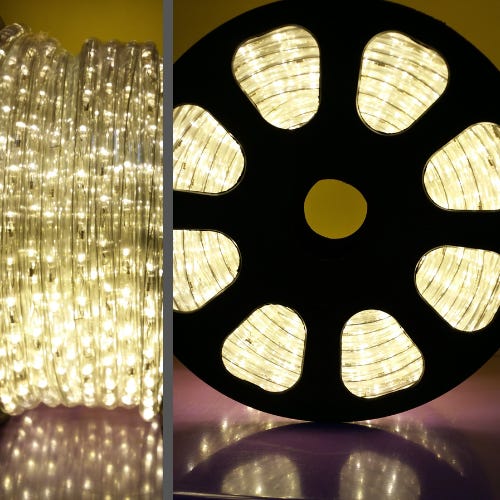 Tube LED ECO-Basic, 45 m, LED chaud, IP44, 230V, sécable tous les 1 m ...