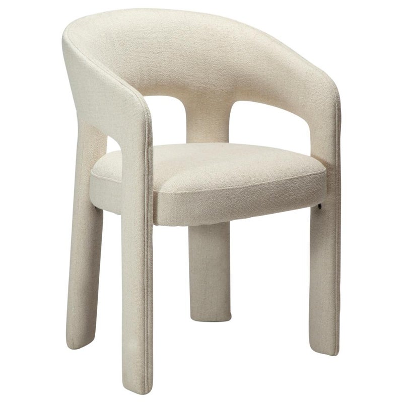 Splendor Dan-Form krzesło stołowe z podłokietnikami boucle beżowy.