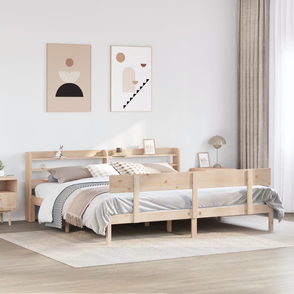 Rama łóżka bez materaca, 180x200 cm, lite drewno sosnowe vidaXL