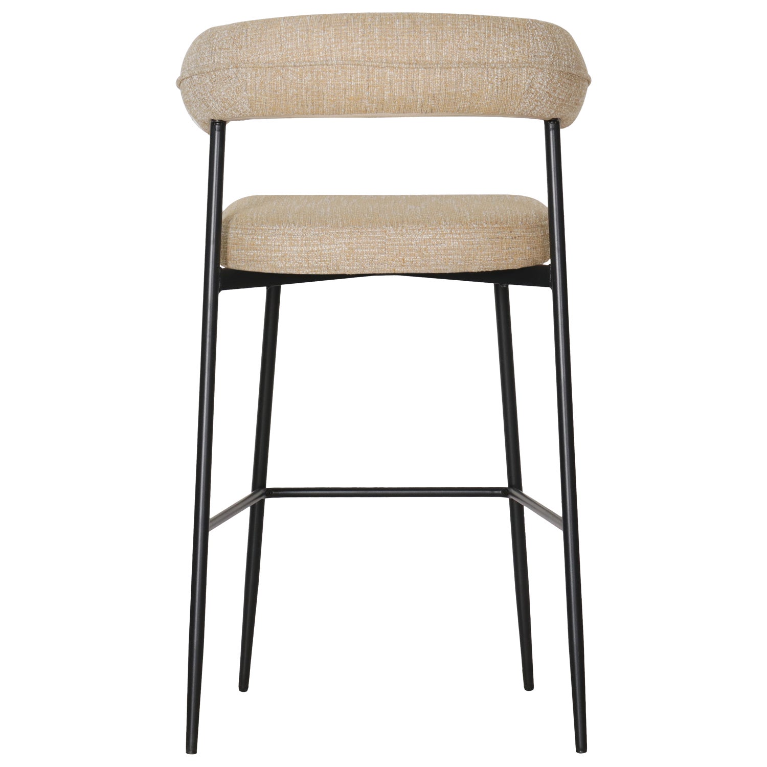 Lot de 2 tabourets de bar jaune chiné tissu THÉA - 6