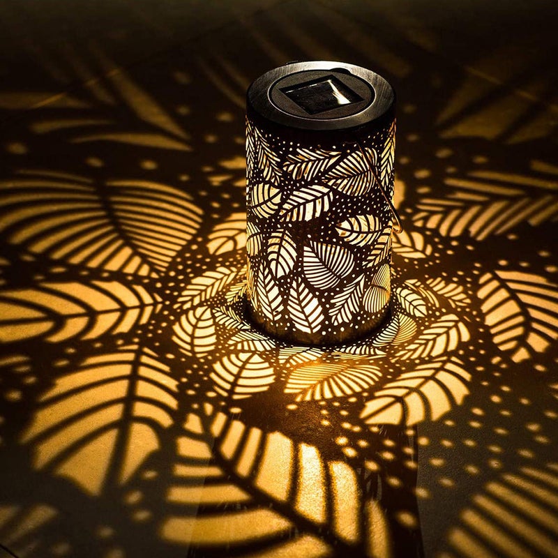 Solarne latarnie wiszące na zewnątrz, wodoodporne, puste metalowe latarnie na patio, dziedziniec, podjazd, krajobraz, czarne