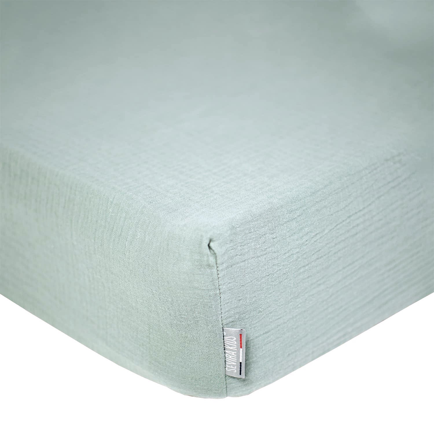 Drap housse uni en gaze de coton - 2