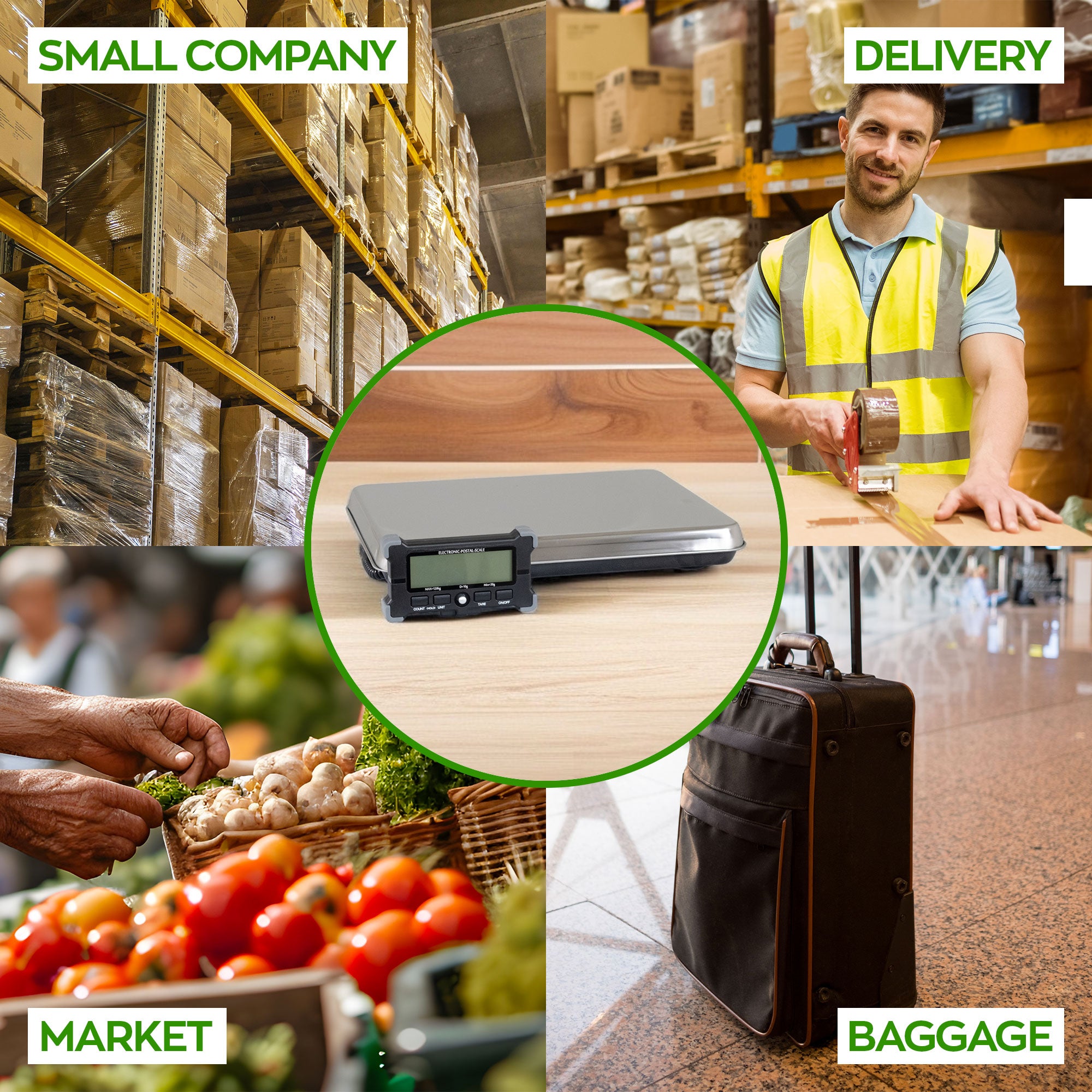 Denagram - Balance industrielle pour colis 120Kg avec écran LCD alimenté par batterie et USB - 6