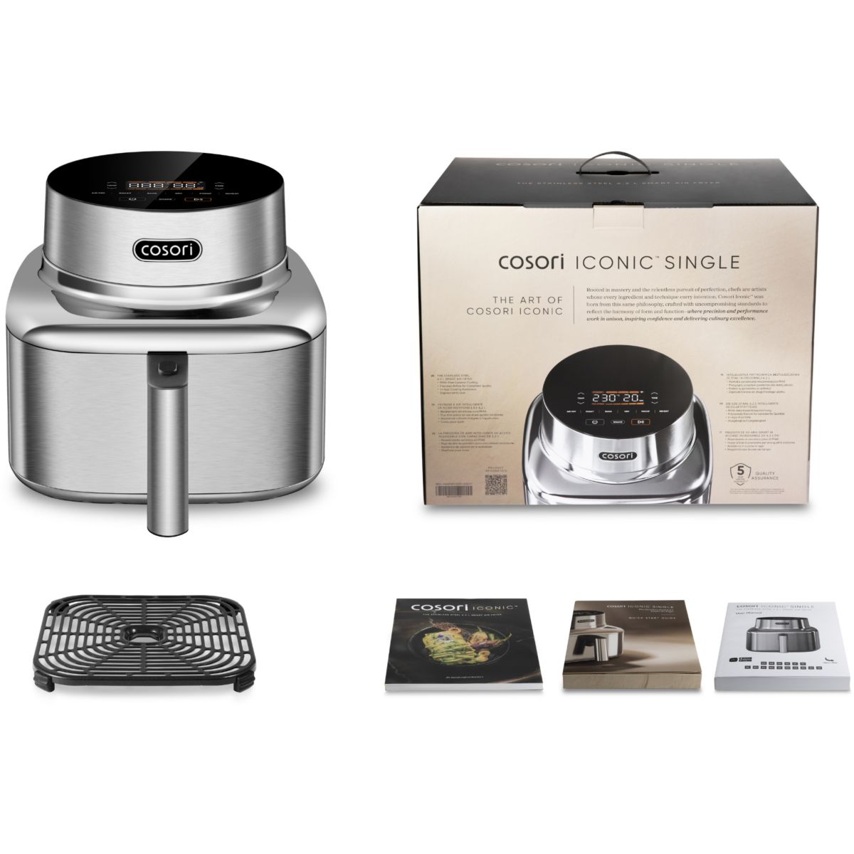 Cosori ICONIC Single Smart 6,2L de acero inoxidable con cesta LIBRE de PFAS - 2