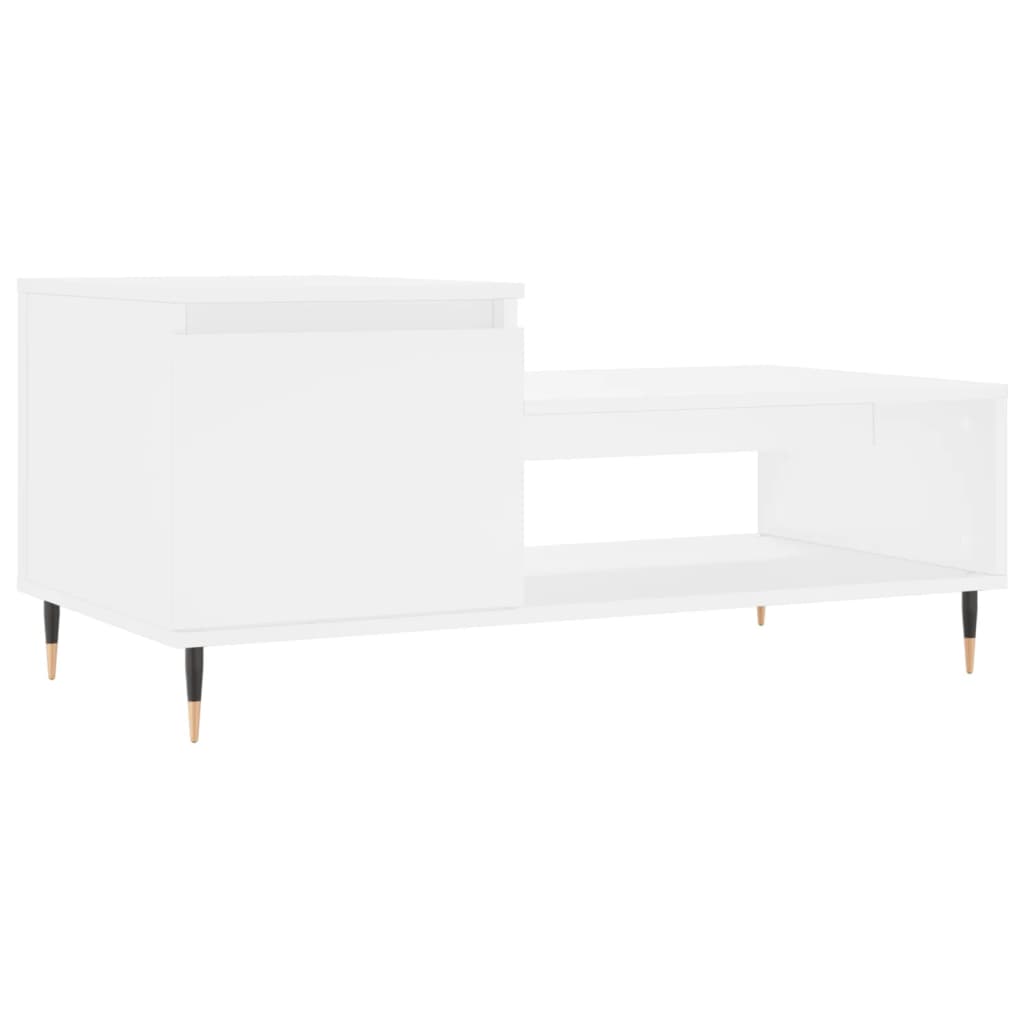 Table Basse Ender Blanche Vicco – 70x70x46 Cm – Panneau Aggloméré Mat