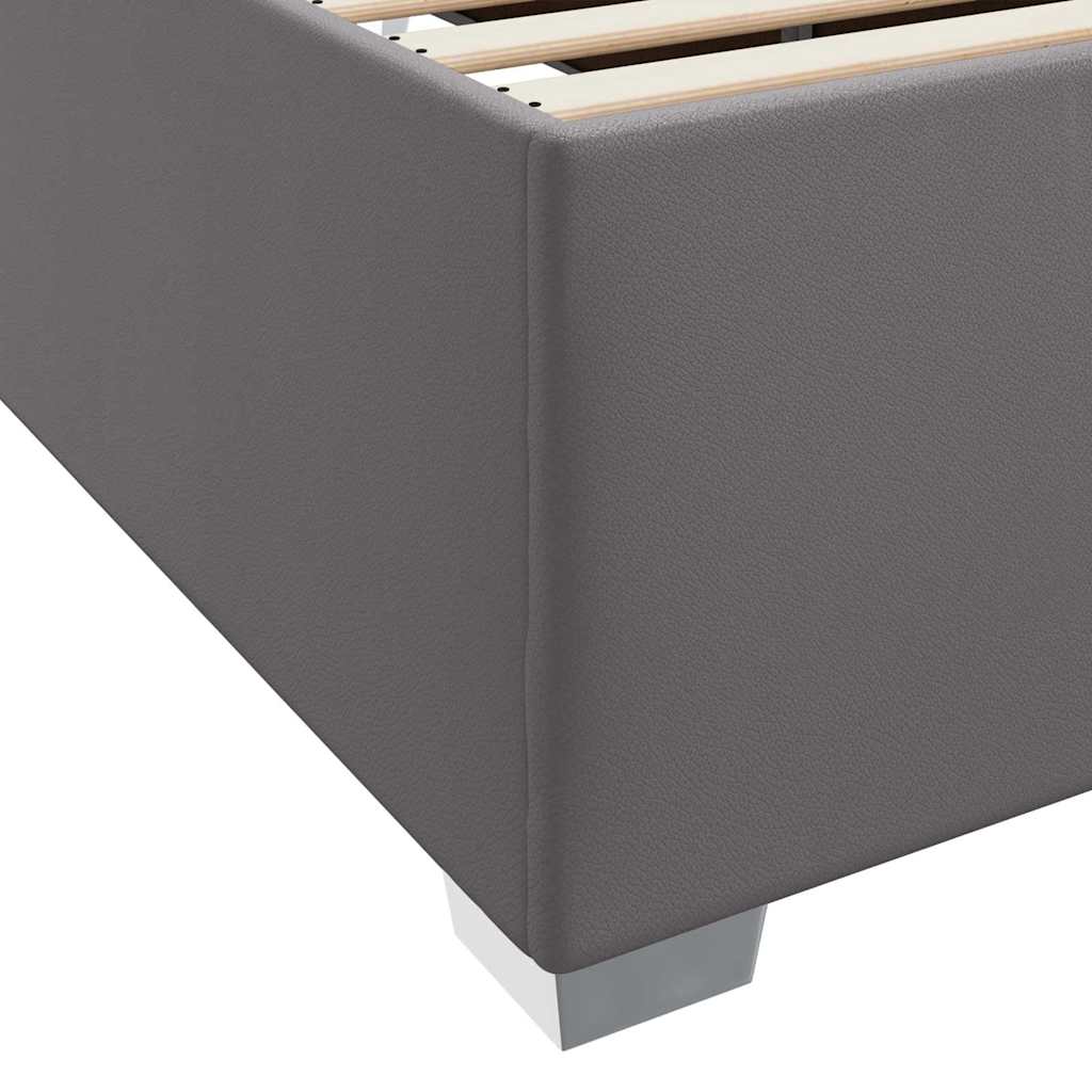 Cadre de lit gris en PVC pour la chambre, 200 × 200 cm - 8