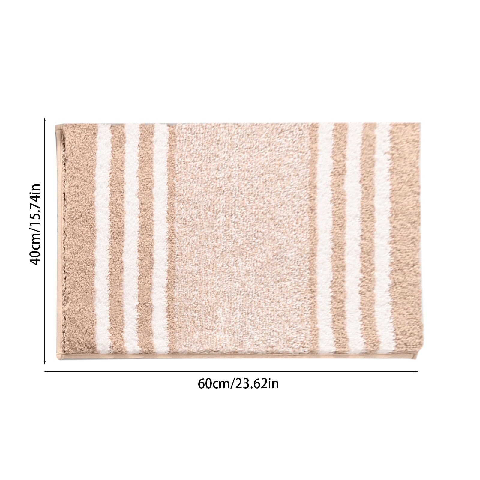 40x60CM Tapis de salle de bain à séchage rapide, tapis de salle de bain antidérapant et absorbant, tapis d'entrée intérieur pour la cuisine (beige) - 2