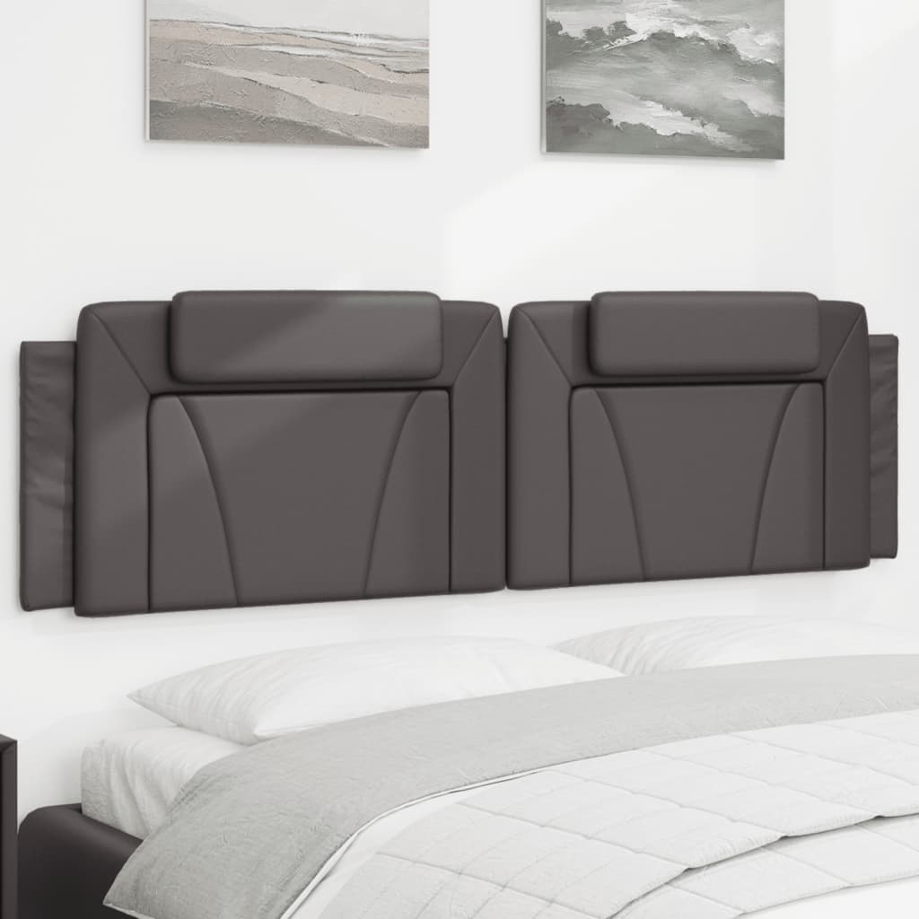 Coussin De Tête De Lit VidaXL - Oreiller De Lecture Avec Fermeture éclair - Gris Clair 140 Cm - Confort Dos Et Décoration