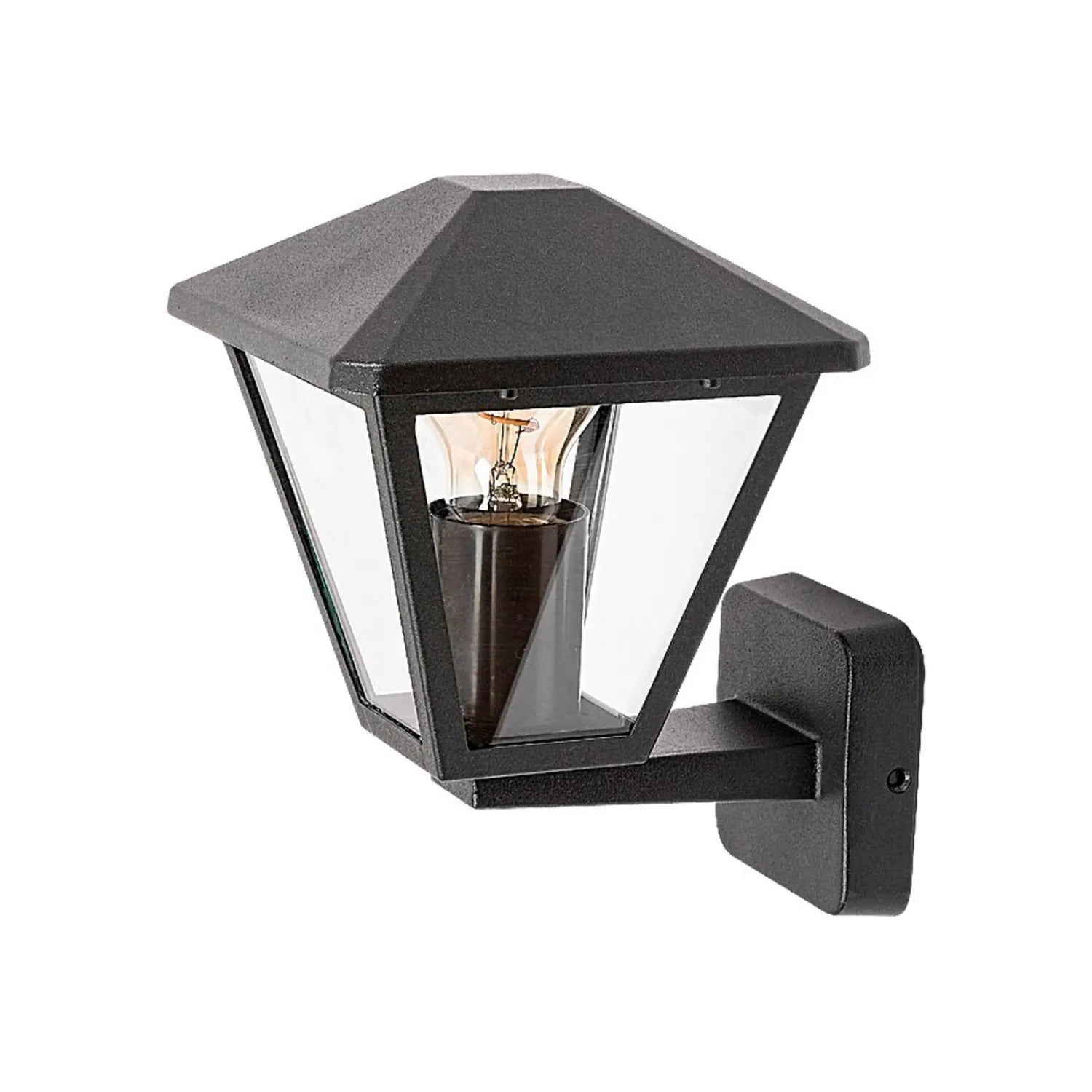 Kinkiet zewnętrzny Paravento czarno-przezroczysty 1xE27x40W wym:22x16x19,5cm IP44 Rabalux